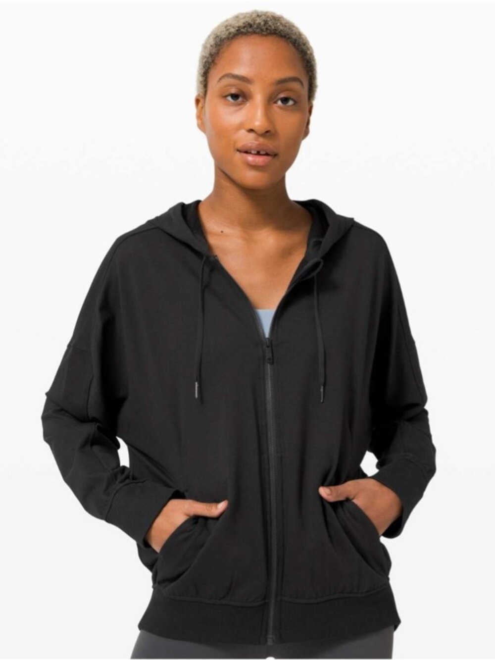 Lululemon Set Aside Zip Hoodie Woman M/L Black Performance Training Full Zip
